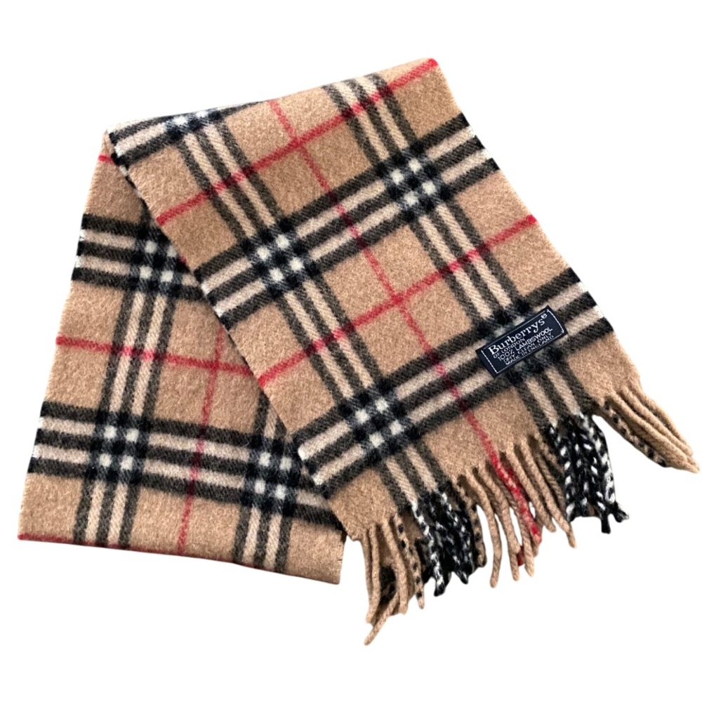 Vintage Burberry of London 100% Lambswool Nova Check Scarf – Made in England